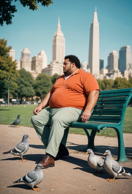 Photo gratuite le style de vie de l'homme de taille plus