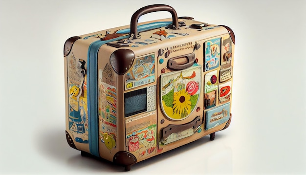 Photo gratuite la valise à l'ancienne symbolise l'aventure et la nostalgie générées par l'ia