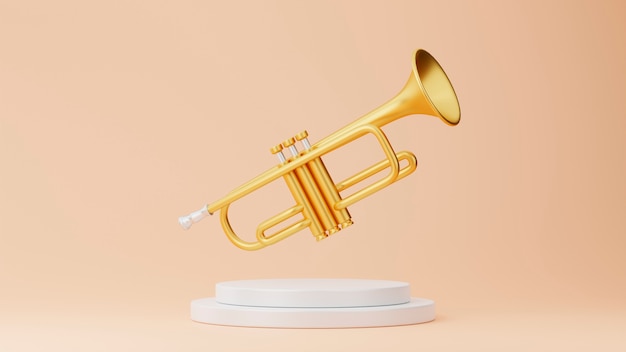 Photo gratuite vue 3d d'un instrument de musique