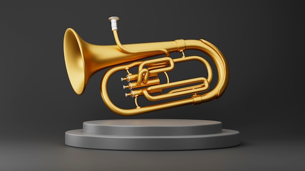 Photo gratuite vue 3d d'un instrument de musique