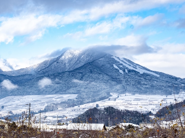 Photo gratuit vue aérienne du mont. kosha, préfecture de nagano, japon