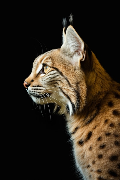 Photo gratuite vue du prédateur sauvage du lynx roux