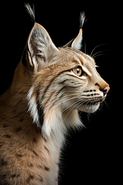 Photo gratuite vue du prédateur sauvage du lynx roux