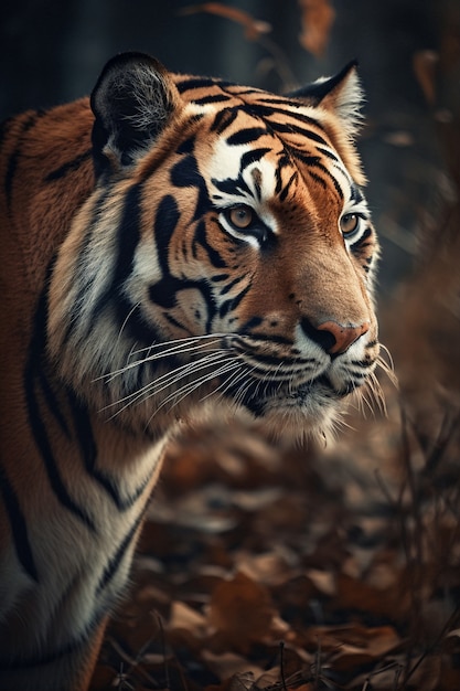 Photo gratuite vue du tigre dans la nature