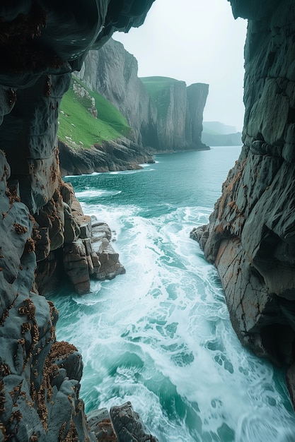 Photo gratuite vue époustouflante du paysage naturel de la plage