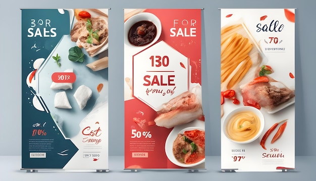 Photo un affichage de différents aliments, y compris celui qui dit à la vente