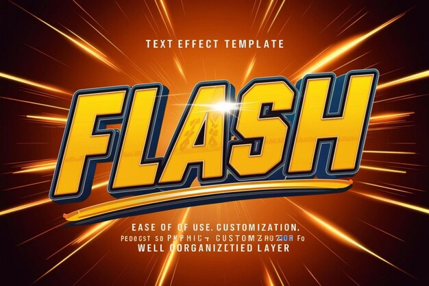 Photo une affiche pour l'effet flash du flash