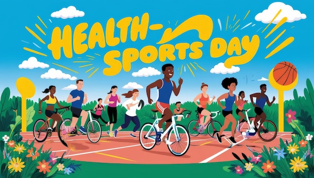 Photo une affiche pour la journée des soins de santé le sport du sport