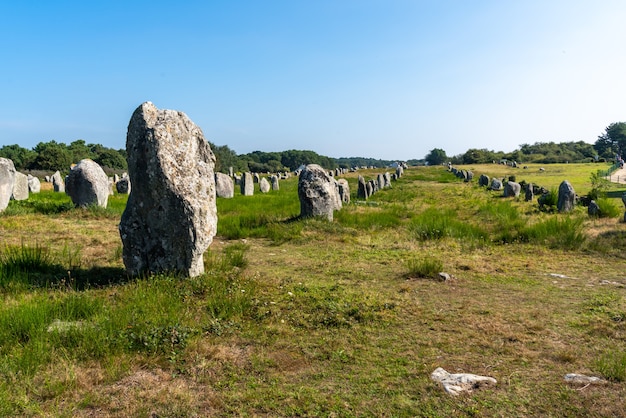 Photo alignements mégalithiques de carnac en france