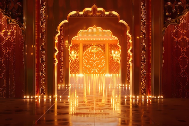 l'arc de la porte Diwali concept de fond indien