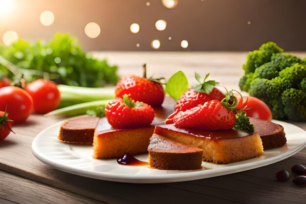 Photo arrangement avec un délicieux repas végétalien