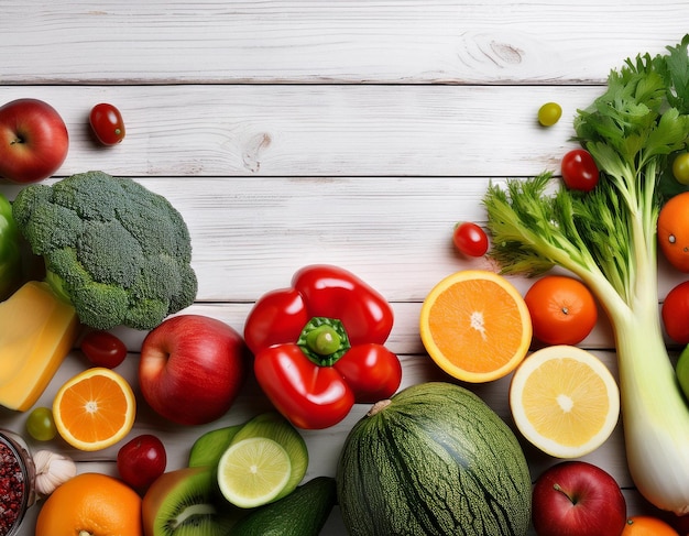 Photo arrière-plan abstrait défocalisé de légumes