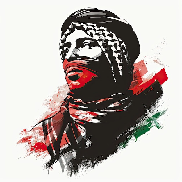 Photo art du drapeau palestinien