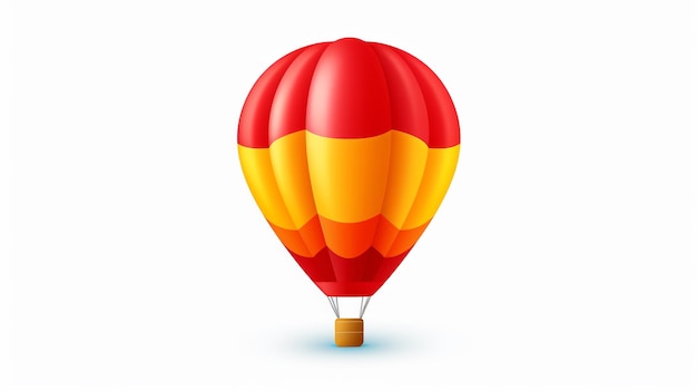 un ballon à air chaud avec une bande rouge et jaune