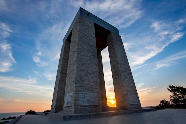 Canakkale / Turquie, 26 mai 2019 / Mémorial des martyrs de Canakkale contre le détroit des Dardanelles