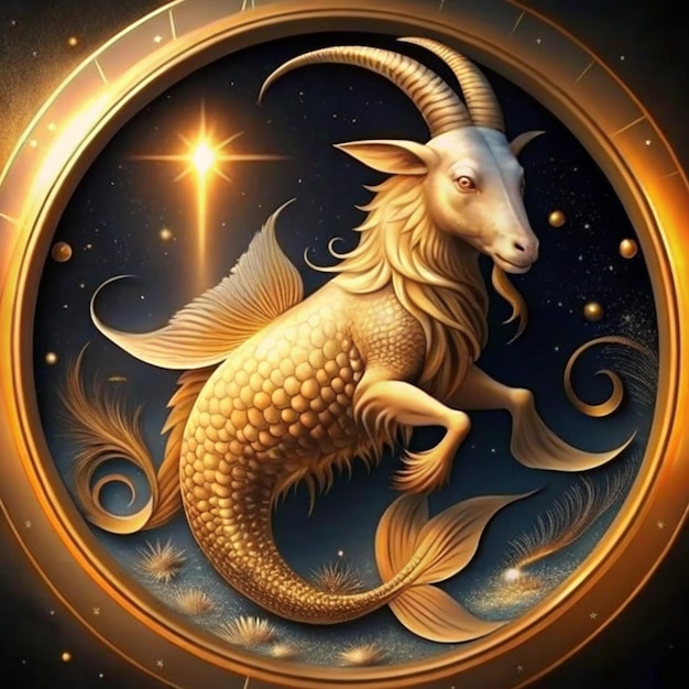 Photo capricorn zodiac sign astrological horoscope symbol illustration