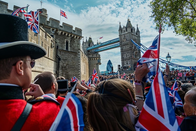 Photo cérémonie à la célébration de la fête de la citoyenneté britannique