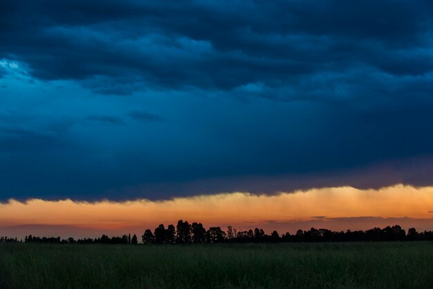 Ciel d'orage la nuit pampas La Pampa Province Patagonie Argentine