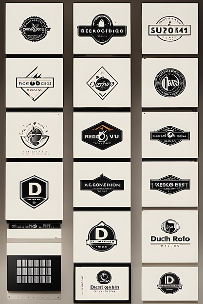 Photo une collection de différents logos dont un qui dit dor