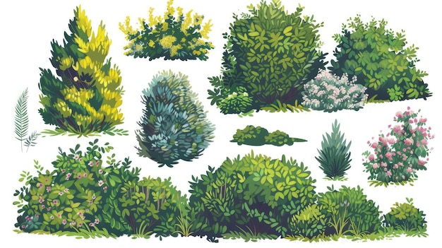 Photo une collection de plantes et d'arbres par personne