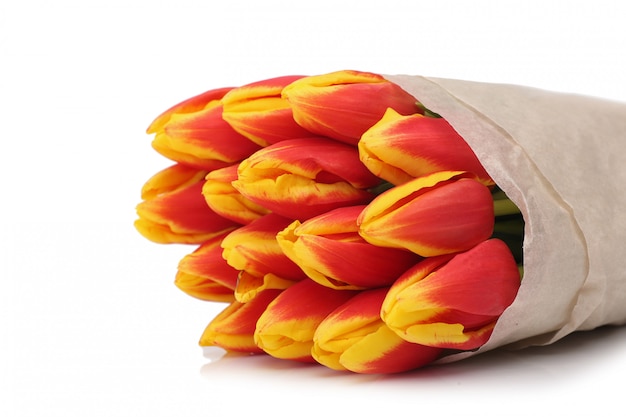 Concept de carte de Saint Valentin bouquet de fleurs de tulipes