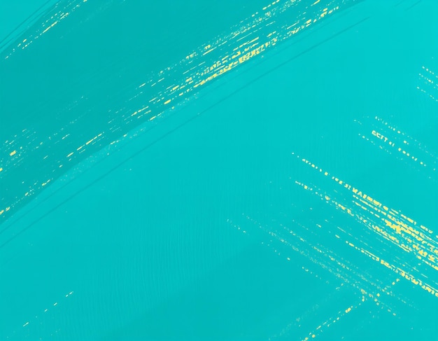 Photo conception d'une bannière à texture de fond avec des traits de pinceau abstraits en teal et en or