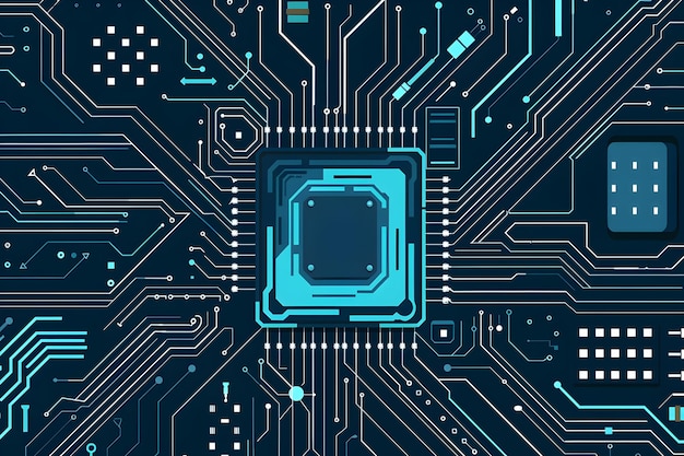 Photo conception de circuits numériques de style de vie de semi-conducteurs minimalistes