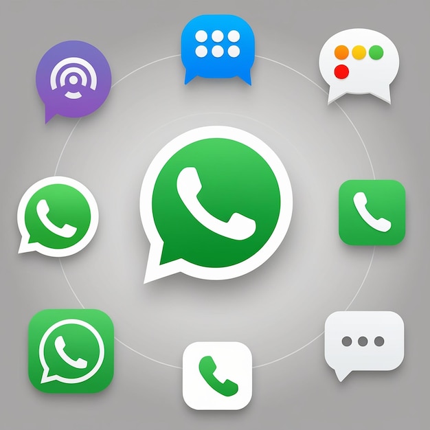 Photo la conception de l'icône de whatsapp