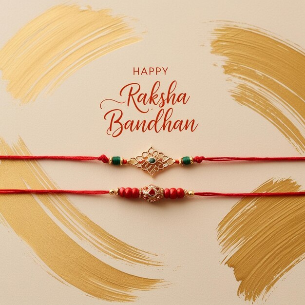 La conception traditionnelle des cartes de vœux de Raksha Bandhan