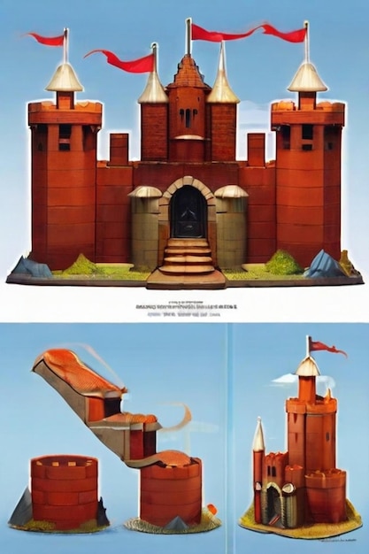 Photo construire un château brique par brique