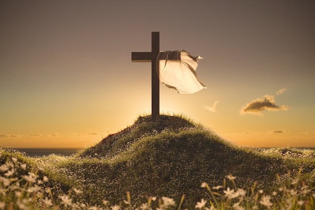 Croix chrétienne dans la nature