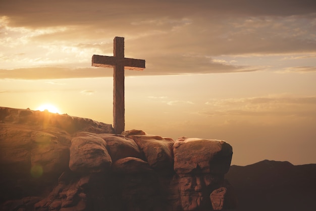 Croix chrétienne dans la nature