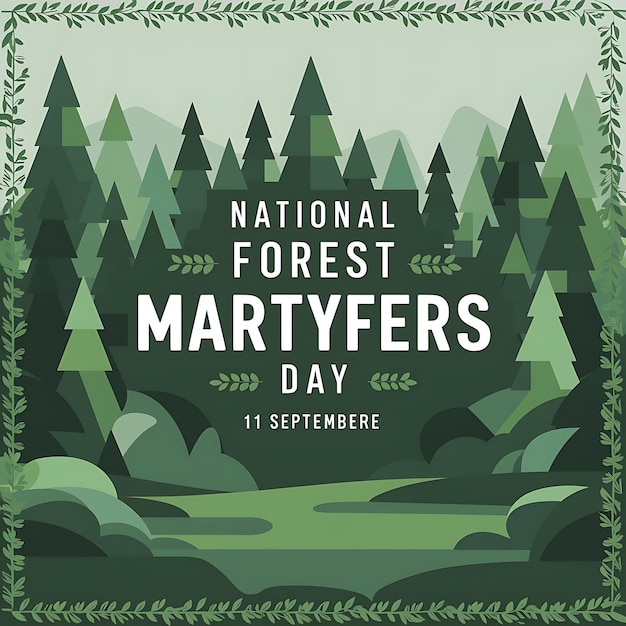 Photo design pour la journée nationale des martyrs des forêts