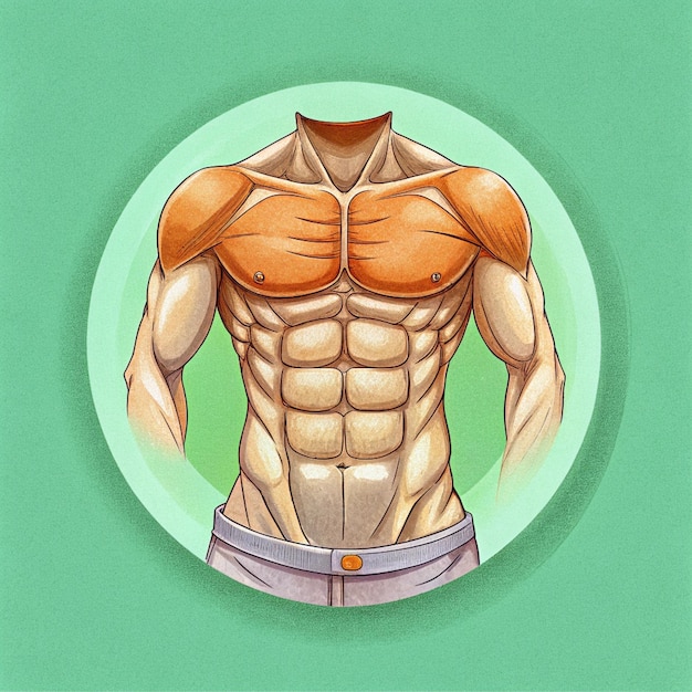 Photo un dessin d'un homme sans chemise avec une chemise qui dit quote bodybuilder quote