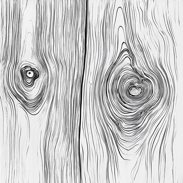 Photo un dessin en noir et blanc d'un arbre avec un arbre au milieu