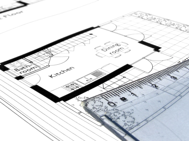 Photo dessin technique de la maison