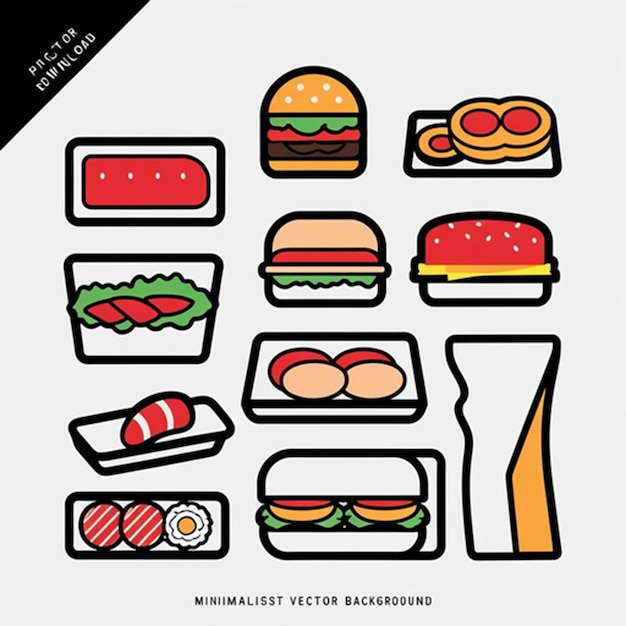 Photo dessinateur de hamburgers