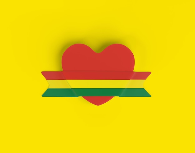 Drapeau de la Bolivie Coeur Bannière