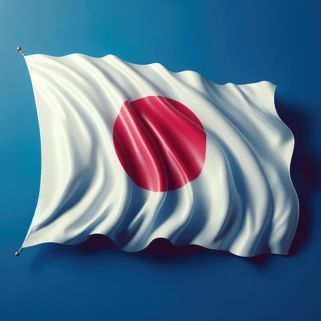 drapeau japonais dans le vent