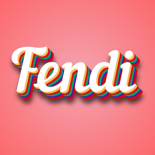 Photo l'effet de texte de fendi photo image est cool