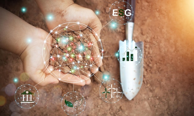 Gestion de la réduction de la pollution dans l'organisation Réduction du dioxyde de carbone dans l'atmosphère Conservation des forêts végétales Concepts Gouvernance Croissance future de l'entreprise et de l'environnement durable