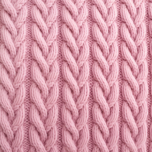 Photo un gros plan d'un tissu tricoté rose