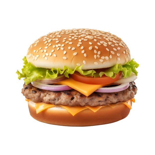 Photo un hamburger avec du fromage et de la laitue dessus