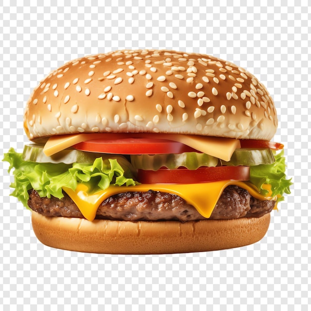 Photo un hamburger avec un hamburger dessus et une image d'un hamburger