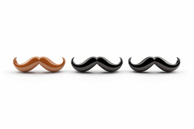 Photo icon de moustache signe hipster symbole de la fête des pères logo de barbier moustache humaine emblème de moustaches vintage