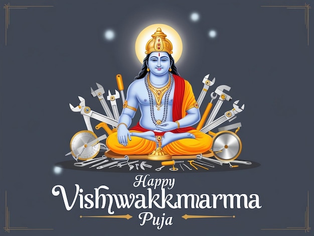 L'illustration vectorielle de Vishwakarma Puja