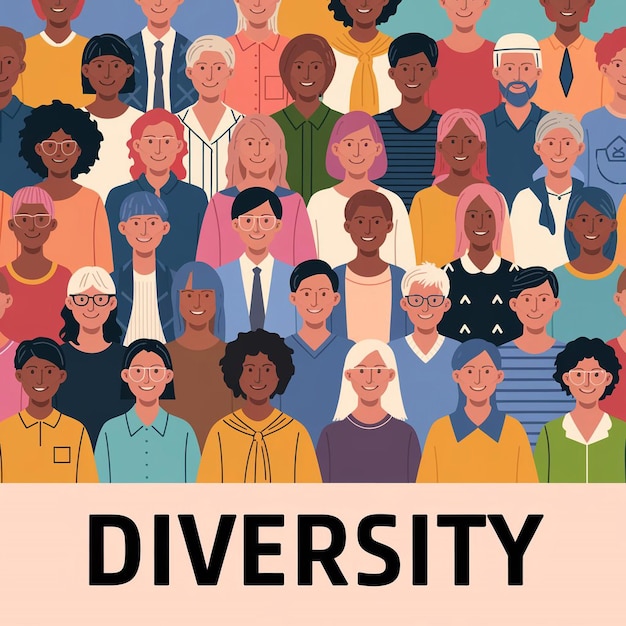 Photo des illustrations vibrantes célébrant la diversité et l'inclusion à travers les cultures