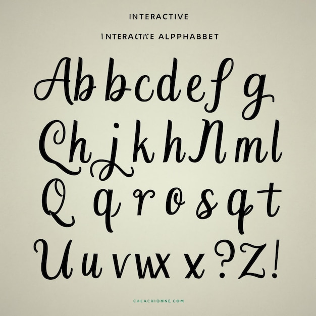 Des images d'alphabet cursives modernes pour une typographie à la mode