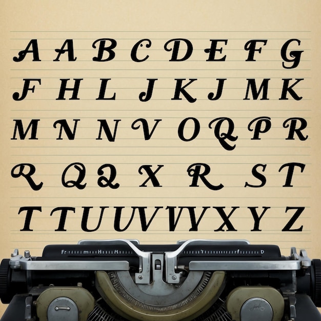 Photo des images d'alphabet cursives modernes pour une typographie à la mode