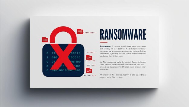 Photo l'infographie du ransomware à la conception plate